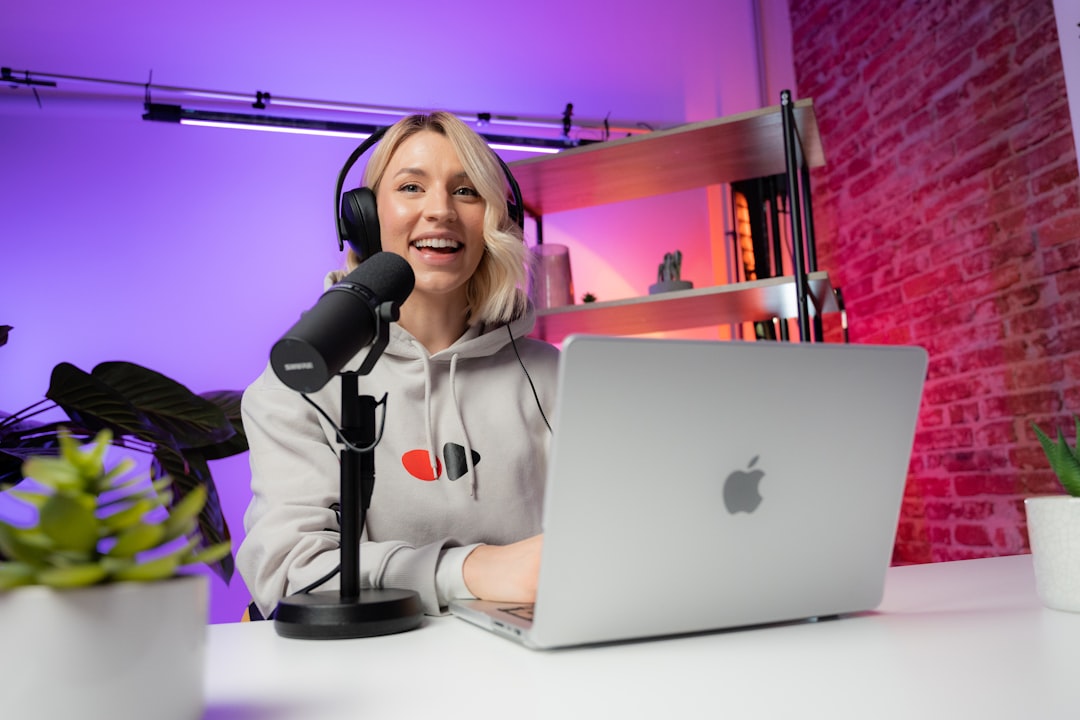 Photo session from the videodeck studio. We create video content for software companies and help them grow on YouTube. This photo is with one of our hosts, Heleana.