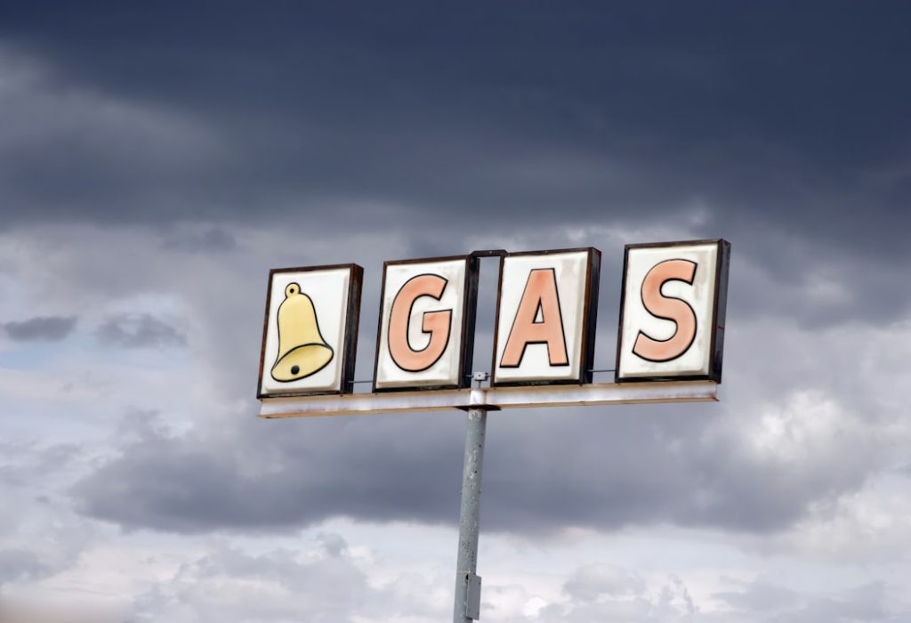 Gas sign in rural Arizona